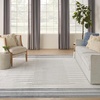 image:imageNourison Home Astra Machine Washable Ivory Blue 9 x 12 Area Rug  Easy Clean Non Shedding Bed Room Living Room Dining Room Kitchen 9 x 12Ivory Blue