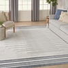 image:imageNourison Home Astra Machine Washable Ivory Blue 9 x 12 Area Rug  Easy Clean Non Shedding Bed Room Living Room Dining Room Kitchen 9 x 12Ivory Blue