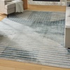 image:imageNourison Home Astra Machine Washable Ivory Olive 53 x 7 Area Rug  Easy Clean Non Shedding Bed Room Living Room Dining Room Kitchen 5 x 7Blue