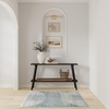 image:imageNourison Home Astra Machine Washable Ivory Olive 53 x 7 Area Rug  Easy Clean Non Shedding Bed Room Living Room Dining Room Kitchen 5 x 7Blue