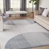 image:imageNourison Home Astra Machine Washable Ivory Olive 53 x 7 Area Rug  Easy Clean Non Shedding Bed Room Living Room Dining Room Kitchen 5 x 7Ivory Blue