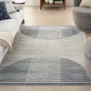 image:imageNourison Home Astra Machine Washable Ivory Olive 53 x 7 Area Rug  Easy Clean Non Shedding Bed Room Living Room Dining Room Kitchen 5 x 7Ivory Blue