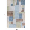 image:imageNourison Home Astra Machine Washable Multicolor 33 x 5 Area Rug  Easy Clean Non Shedding Bed Room Living Room Dining Room Kitchen 3 x 5Blue Green Multi