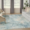 image:imageNourison Home Astra Machine Washable Multicolor 33 x 5 Area Rug  Easy Clean Non Shedding Bed Room Living Room Dining Room Kitchen 3 x 5Blue Ivory