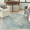 image:imageNourison Home Astra Machine Washable Multicolor 33 x 5 Area Rug  Easy Clean Non Shedding Bed Room Living Room Dining Room Kitchen 3 x 5Blue Ivory