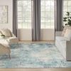 image:imageNourison Home Astra Machine Washable Multicolor 33 x 5 Area Rug  Easy Clean Non Shedding Bed Room Living Room Dining Room Kitchen 3 x 5Blue Ivory