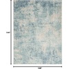 image:imageNourison Home Astra Machine Washable Multicolor 33 x 5 Area Rug  Easy Clean Non Shedding Bed Room Living Room Dining Room Kitchen 3 x 5Blue Ivory