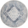 image:imageNourison Home Astra Machine Washable Rust Multicolor 33 x 5 Area Rug  Easy Clean Non Shedding Bed Room Living Room Dining Room Kitchen 3 x 5Blue Ivory
