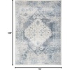 image:imageNourison Home Astra Machine Washable Rust Multicolor 33 x 5 Area Rug  Easy Clean Non Shedding Bed Room Living Room Dining Room Kitchen 3 x 5Blue Ivory