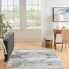 image:imageNourison Home Astra Machine Washable Rust Multicolor 33 x 5 Area Rug  Easy Clean Non Shedding Bed Room Living Room Dining Room Kitchen 3 x 5Blue Ivory