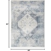 image:imageNourison Home Astra Machine Washable Rust Multicolor 33 x 5 Area Rug  Easy Clean Non Shedding Bed Room Living Room Dining Room Kitchen 3 x 5Blue Ivory