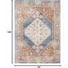 image:imageNourison Home Astra Machine Washable Rust Multicolor 33 x 5 Area Rug  Easy Clean Non Shedding Bed Room Living Room Dining Room Kitchen 3 x 5Denim Multicolor
