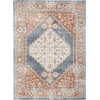 image:imageNourison Home Astra Machine Washable Rust Multicolor 33 x 5 Area Rug  Easy Clean Non Shedding Bed Room Living Room Dining Room Kitchen 3 x 5Denim Multicolor