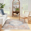 image:imageNourison Home Astra Machine Washable Rust Multicolor 33 x 5 Area Rug  Easy Clean Non Shedding Bed Room Living Room Dining Room Kitchen 3 x 5Denim Multicolor