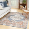 image:imageNourison Home Astra Machine Washable Rust Multicolor 33 x 5 Area Rug  Easy Clean Non Shedding Bed Room Living Room Dining Room Kitchen 3 x 5Denim Multicolor