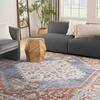 image:imageNourison Home Astra Machine Washable Rust Multicolor 33 x 5 Area Rug  Easy Clean Non Shedding Bed Room Living Room Dining Room Kitchen 3 x 5Denim Multicolor