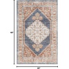 image:imageNourison Home Astra Machine Washable Rust Multicolor 33 x 5 Area Rug  Easy Clean Non Shedding Bed Room Living Room Dining Room Kitchen 3 x 5Denim Multicolor