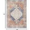 image:imageNourison Home Astra Machine Washable Rust Multicolor 33 x 5 Area Rug  Easy Clean Non Shedding Bed Room Living Room Dining Room Kitchen 3 x 5Denim Multicolor