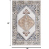 image:imageNourison Home Astra Machine Washable Rust Multicolor 33 x 5 Area Rug  Easy Clean Non Shedding Bed Room Living Room Dining Room Kitchen 3 x 5Grey Gold
