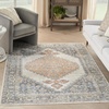 image:imageNourison Home Astra Machine Washable Rust Multicolor 33 x 5 Area Rug  Easy Clean Non Shedding Bed Room Living Room Dining Room Kitchen 3 x 5Grey Gold