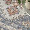image:imageNourison Home Astra Machine Washable Rust Multicolor 33 x 5 Area Rug  Easy Clean Non Shedding Bed Room Living Room Dining Room Kitchen 3 x 5Grey Gold