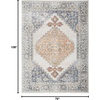 image:imageNourison Home Astra Machine Washable Rust Multicolor 33 x 5 Area Rug  Easy Clean Non Shedding Bed Room Living Room Dining Room Kitchen 3 x 5Grey Gold