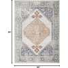 image:imageNourison Home Astra Machine Washable Rust Multicolor 33 x 5 Area Rug  Easy Clean Non Shedding Bed Room Living Room Dining Room Kitchen 3 x 5Grey Gold