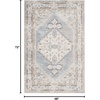 image:imageNourison Home Astra Machine Washable Rust Multicolor 33 x 5 Area Rug  Easy Clean Non Shedding Bed Room Living Room Dining Room Kitchen 3 x 5Light Blue
