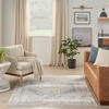 image:imageNourison Home Astra Machine Washable Rust Multicolor 33 x 5 Area Rug  Easy Clean Non Shedding Bed Room Living Room Dining Room Kitchen 3 x 5Light Blue