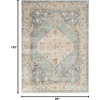 image:imageNourison Home Astra Machine Washable Rust Multicolor 33 x 5 Area Rug  Easy Clean Non Shedding Bed Room Living Room Dining Room Kitchen 3 x 5Silver Blue
