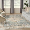 image:imageNourison Home Astra Machine Washable Rust Multicolor 33 x 5 Area Rug  Easy Clean Non Shedding Bed Room Living Room Dining Room Kitchen 3 x 5Silver Blue