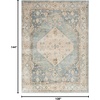 image:imageNourison Home Astra Machine Washable Rust Multicolor 33 x 5 Area Rug  Easy Clean Non Shedding Bed Room Living Room Dining Room Kitchen 3 x 5Silver Blue