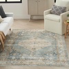image:imageNourison Home Astra Machine Washable Rust Multicolor 33 x 5 Area Rug  Easy Clean Non Shedding Bed Room Living Room Dining Room Kitchen 3 x 5Silver Blue