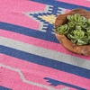 image:imageNourison Home Baja Ivory 5 x 7 Area Rug  Easy Clean Non Shedding Bed Room Living Room Dining Room Kitchen 5 x 7PinkBlue