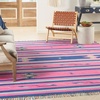 image:imageNourison Home Baja Ivory 5 x 7 Area Rug  Easy Clean Non Shedding Bed Room Living Room Dining Room Kitchen 5 x 7PinkBlue