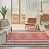 image:imageNourison Home Baja Tribal RedBeige 8 x 10 AreaRug EasyCleaning Non Shedding Bed Room Living Room Dining Room Kitchen 8x10RedBeige