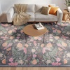 image:imageNourison Home Botanical Washables Green Multicolor 5 x 7 Area Rug  Easy Clean Non Shedding Bed Room Living Room Dining Room Kitchen 5 x 7Charcoal Multicolor