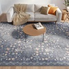image:imageNourison Home Botanical Washables Light Blue Multicolor 5 x 7 Area Rug  Easy Clean Non Shedding Bed Room Living Room Dining Room Kitchen 5 x 7Blue Multicolor