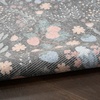 image:imageNourison Home Botanical Washables Light Blue Multicolor 5 x 7 Area Rug  Easy Clean Non Shedding Bed Room Living Room Dining Room Kitchen 5 x 7Charcoal Multicolor