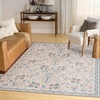 image:imageNourison Home Botanical Washables Light Blue Multicolor 5 x 7 Area Rug  Easy Clean Non Shedding Bed Room Living Room Dining Room Kitchen 5 x 7Ivory Multicolor