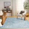 image:imageNourison Home Botanical Washables Light Blue Multicolor 5 x 7 Area Rug  Easy Clean Non Shedding Bed Room Living Room Dining Room Kitchen 5 x 7Light Blue Multicolor