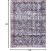 image:imageNourison Home Brilliance Machine Washable Traditional Vintage BlueBrick 4 x 6 Area Rug Easy Cleaning Non Shedding Bed Room Living Room Dining Room Kitchen 4x6NavyIvory