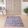 image:imageNourison Home Brilliance Machine Washable Traditional Vintage BlueBrick 4 x 6 Area Rug Easy Cleaning Non Shedding Bed Room Living Room Dining Room Kitchen 4x6BlueBrick