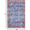image:imageNourison Home Brilliance Machine Washable Traditional Vintage BlueBrick 4 x 6 Area Rug Easy Cleaning Non Shedding Bed Room Living Room Dining Room Kitchen 4x6BlueBrick