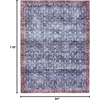 image:imageNourison Home Brilliance Machine Washable Traditional Vintage BlueBrick 4 x 6 Area Rug Easy Cleaning Non Shedding Bed Room Living Room Dining Room Kitchen 4x6BlueBrick