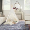 image:imageNourison Home Brilliance Machine Washable Traditional Vintage BlueBrick 4 x 6 Area Rug Easy Cleaning Non Shedding Bed Room Living Room Dining Room Kitchen 4x6BlueBrick