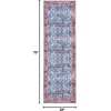 image:imageNourison Home Brilliance Machine Washable Traditional Vintage BlueBrick 4 x 6 Area Rug Easy Cleaning Non Shedding Bed Room Living Room Dining Room Kitchen 4x6BlueBrick