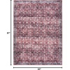 image:imageNourison Home Brilliance Machine Washable Traditional Vintage BlueBrick 4 x 6 Area Rug Easy Cleaning Non Shedding Bed Room Living Room Dining Room Kitchen 4x6BrickIvory