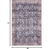image:imageNourison Home Brilliance Machine Washable Traditional Vintage BlueBrick 4 x 6 Area Rug Easy Cleaning Non Shedding Bed Room Living Room Dining Room Kitchen 4x6NavyIvory