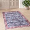image:imageNourison Home Brilliance Machine Washable Traditional Vintage BlueBrick 4 x 6 Area Rug Easy Cleaning Non Shedding Bed Room Living Room Dining Room Kitchen 4x6BlueBrick